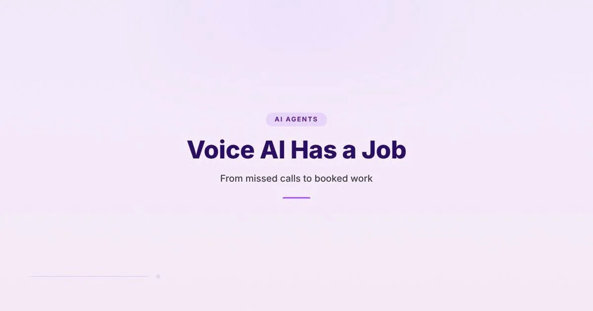 Branded AI Agents cover showing voice AI turning missed calls into booked business work