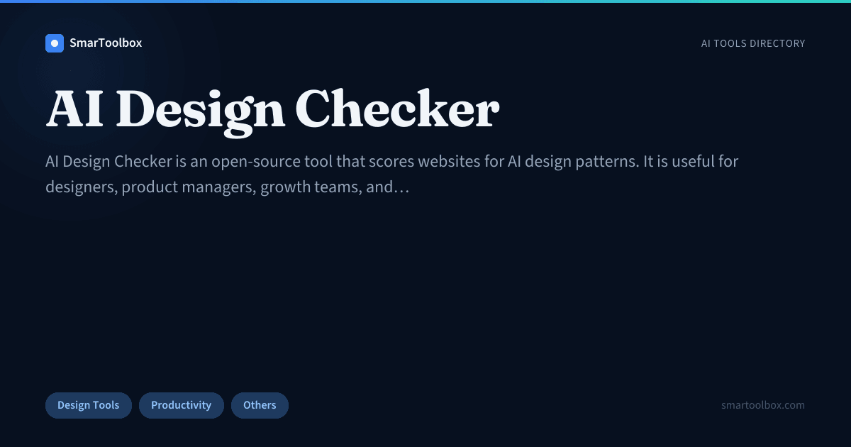 AI Design Checker Review: Features, Use Cases & Alternatives | SmarToolbox