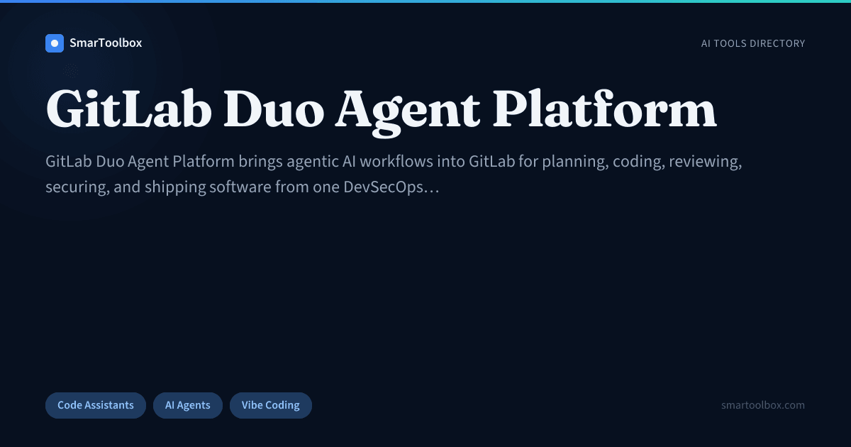 GitLab Duo Agent Platform Review & Alternatives | SmarToolbox