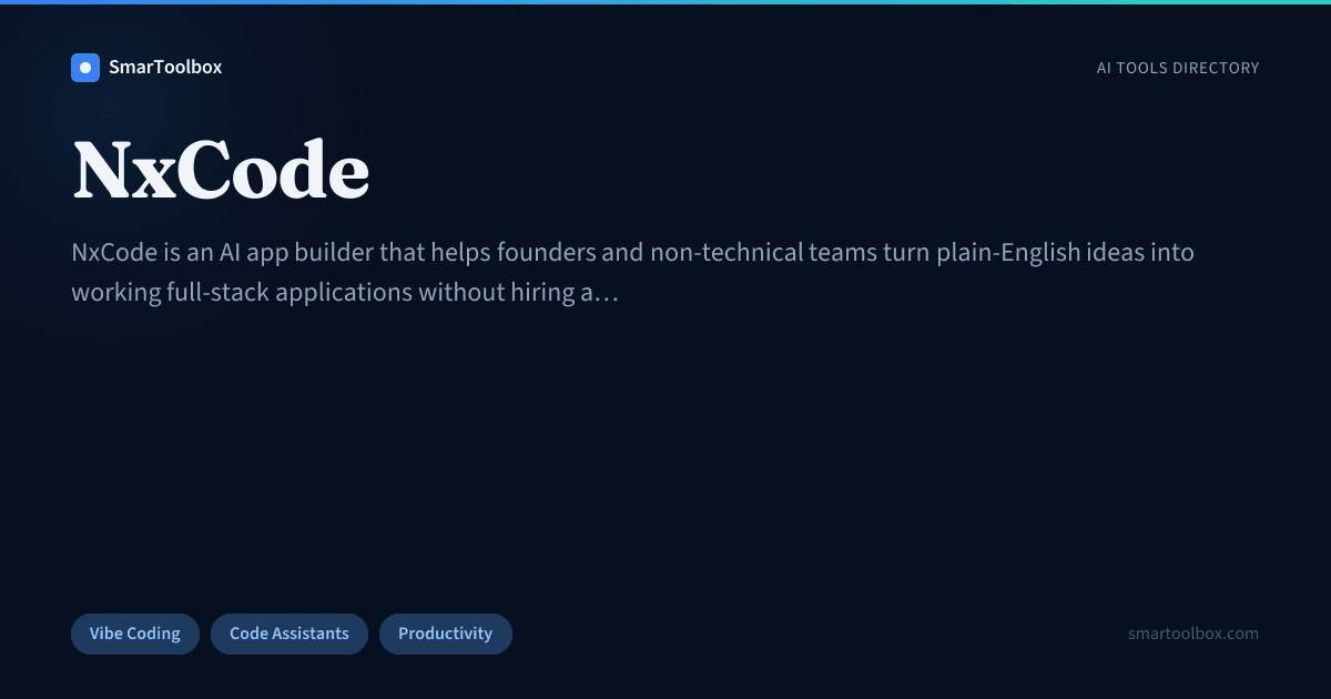 NxCode Review: Features, Use Cases & Alternatives | SmarToolbox