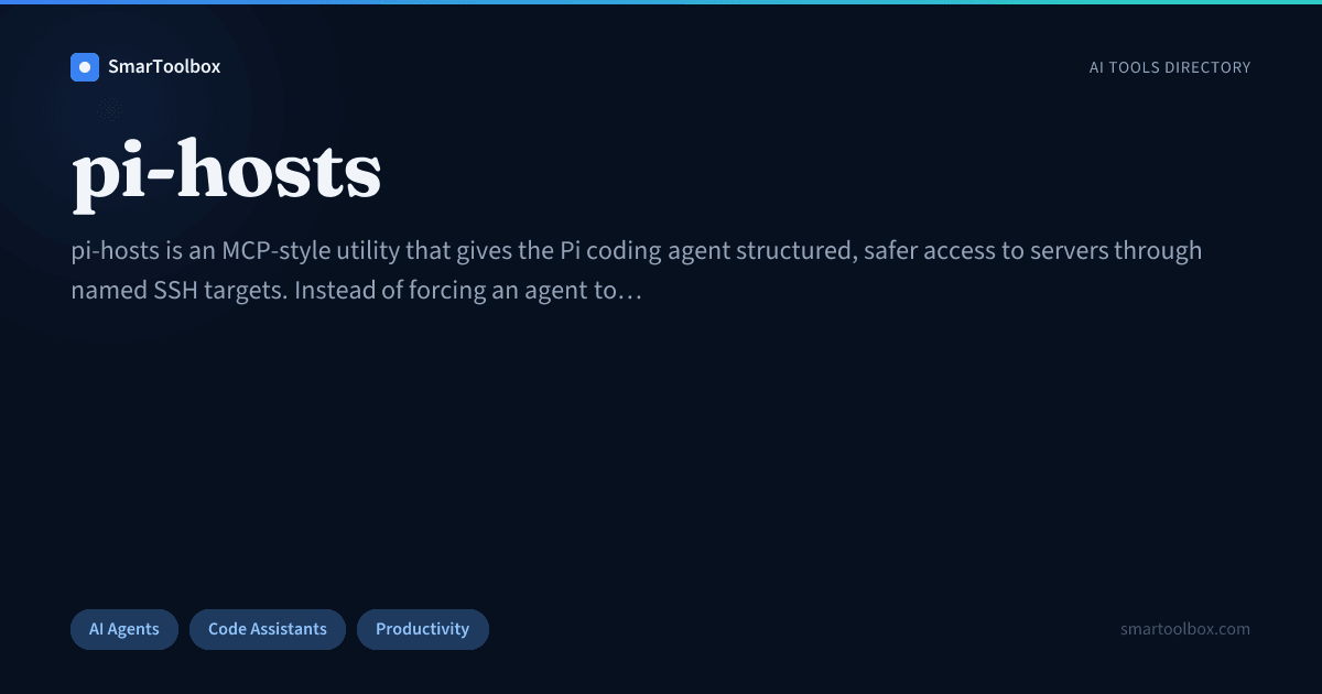 pi-hosts Review: Features, Use Cases & Alternatives | SmarToolbox