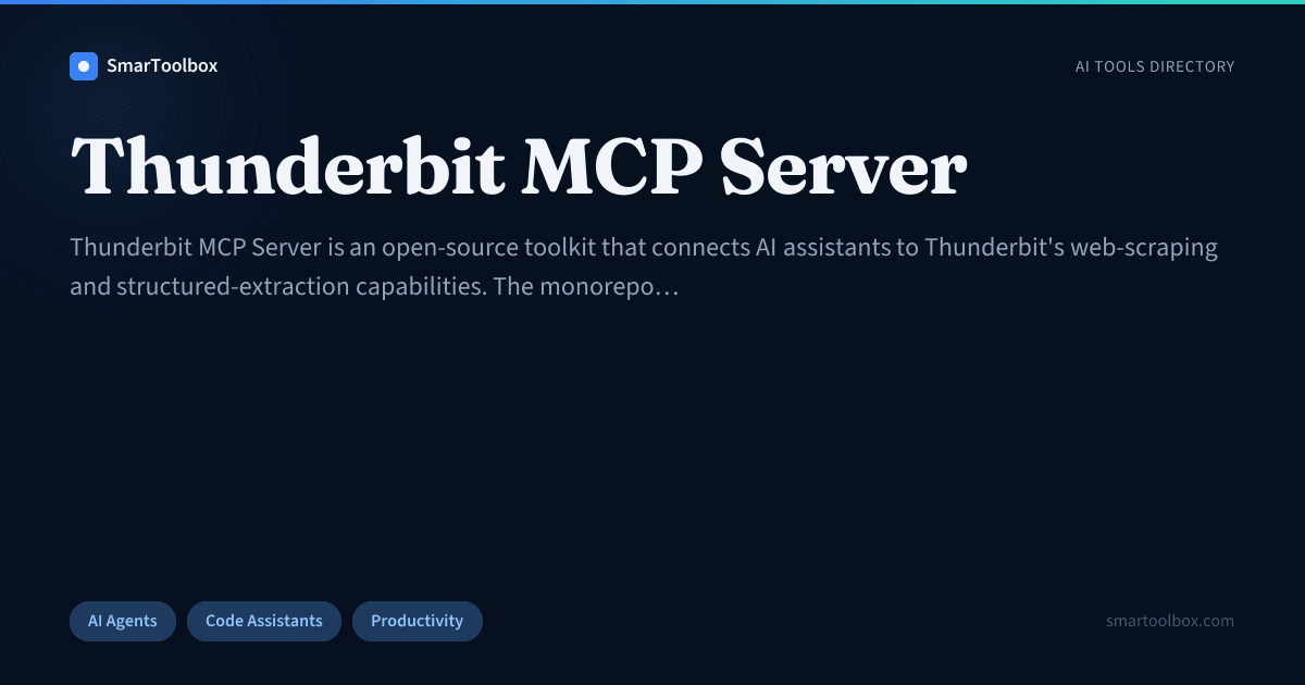 Thunderbit MCP Server Review: Features, Use Cases & Alternatives ...